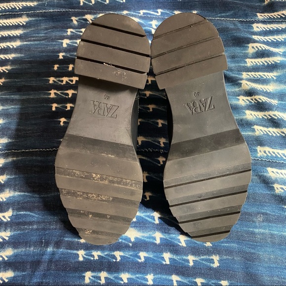 Zara Leather & Rubber Zip Ankle Boots - Picture 6 of 6